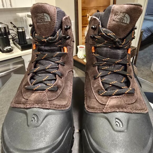 The North Face Men's Snowfuse Boot Boots Size 13 Coffee Brown / TNF Black NEW - Picture 4 of 10